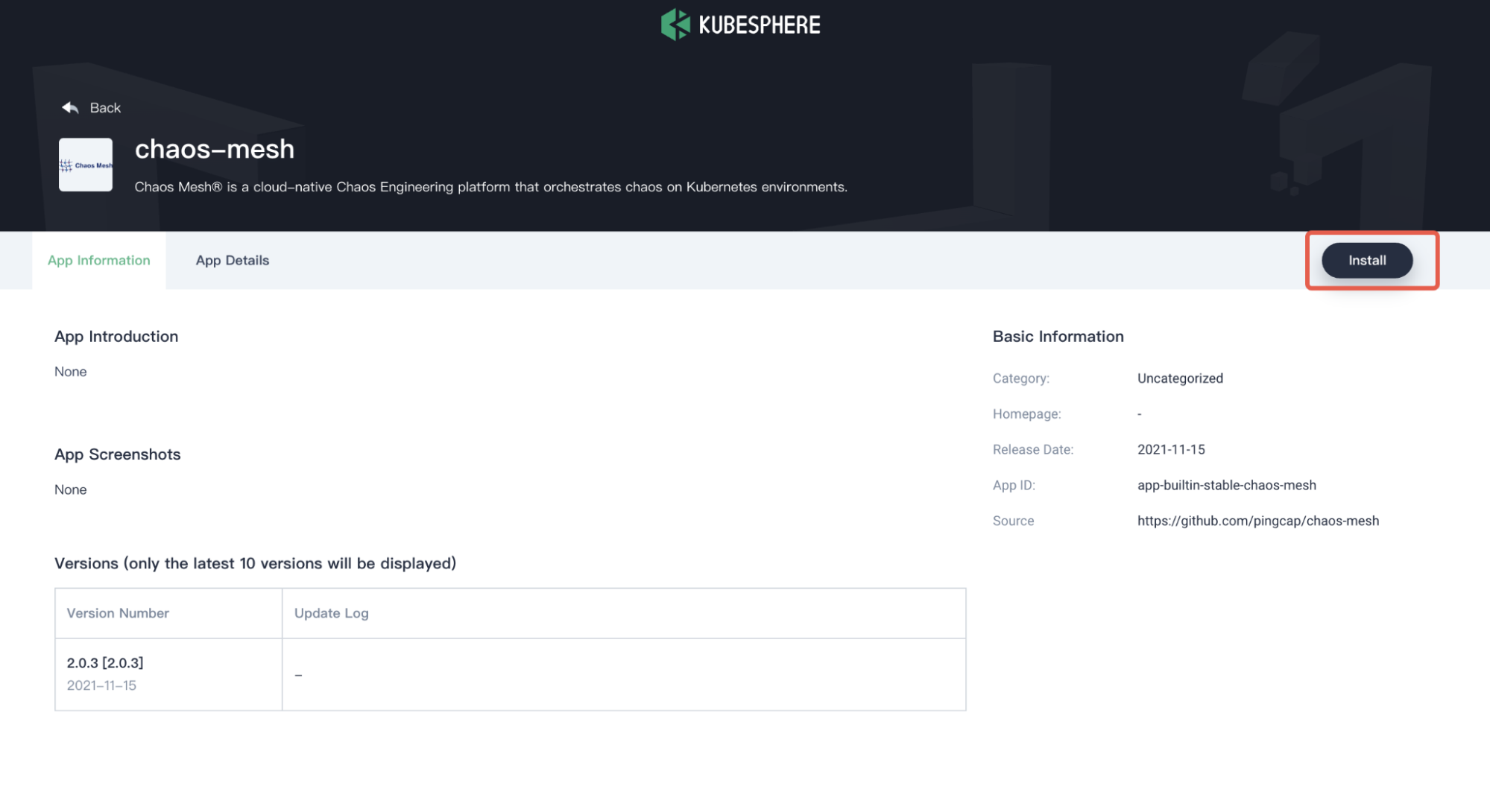 Chaos Mesh installieren