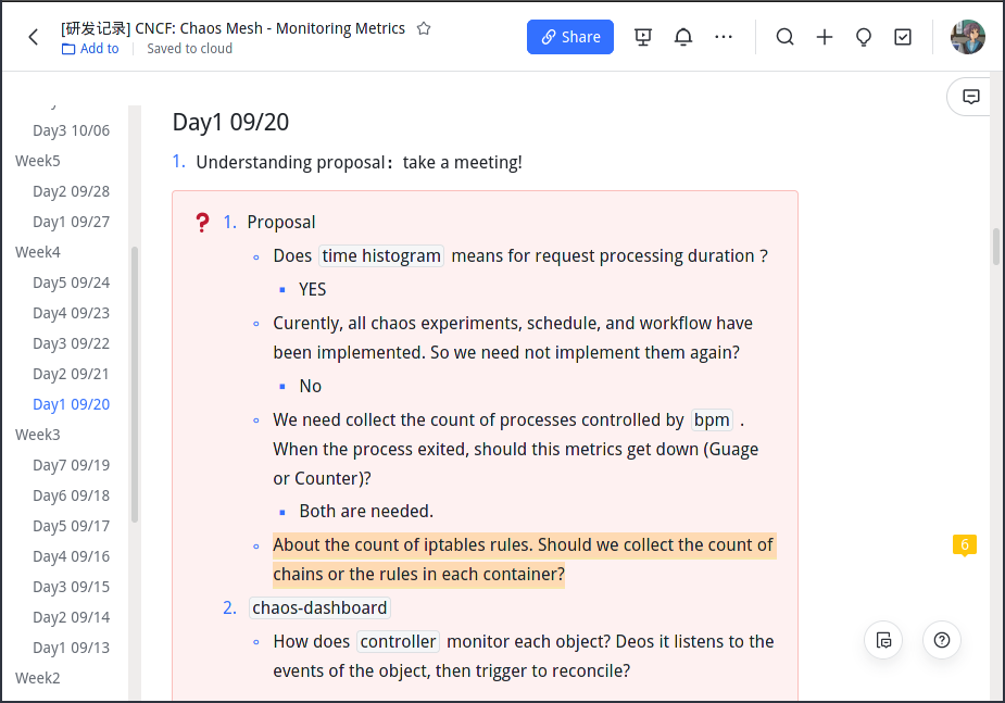 Document R&D en ligne