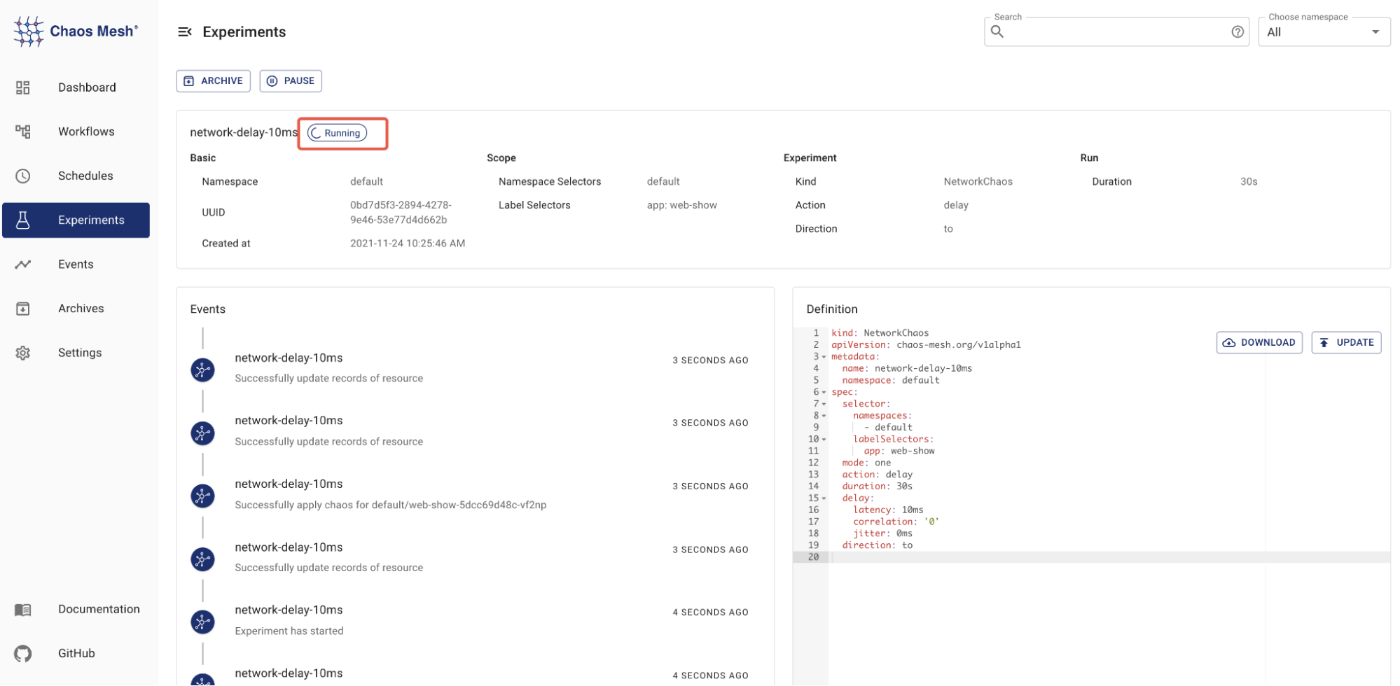 Soumettre l'expérience de chaos