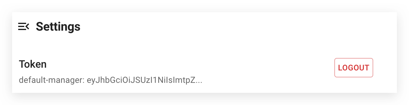Tableau de bord - Déconnexion par jeton