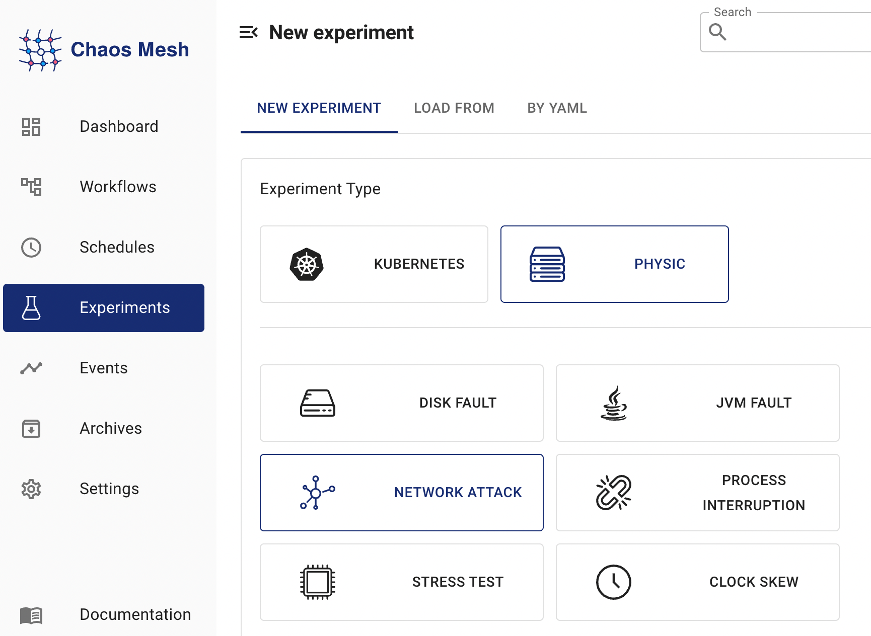 PhysicalMachineChaos experiment